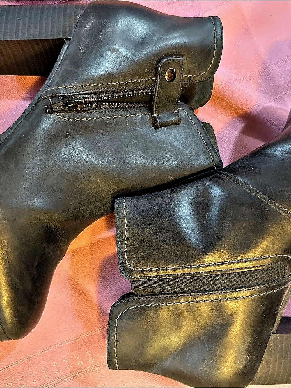 Black Leather Ankle Boots